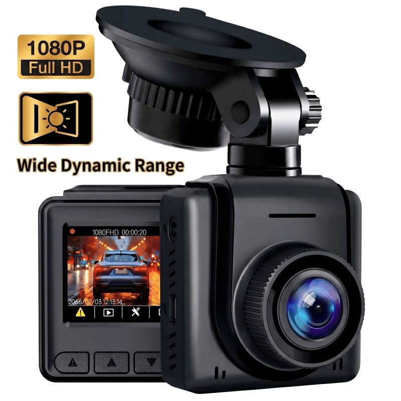 Naipo 1080p Full HD Front Dash Camera with 1.5-inch LCD Screen