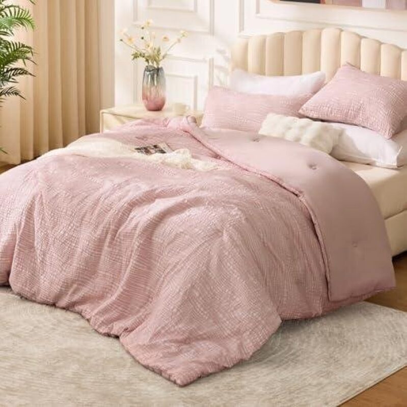 Elevate Your Bedroom with BEDELITE Blush Double Duvet Cover Set - 47% OFF