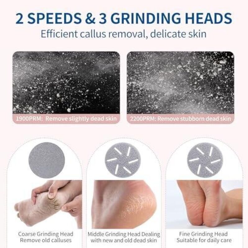 Electric Callus Remover with Vacuum Dust Collector - 50% Discount