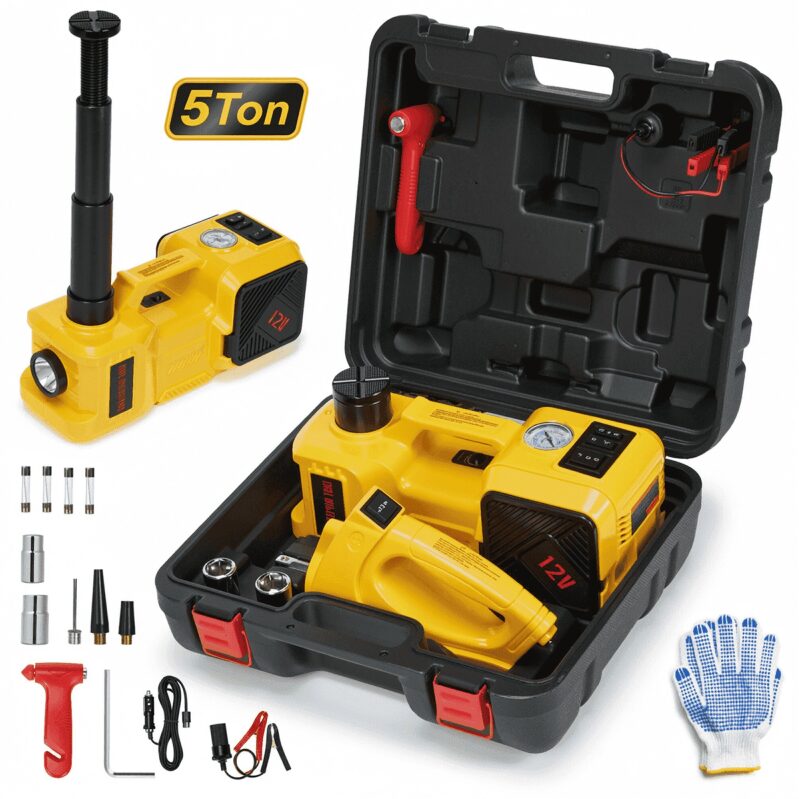 Naipo 5 Ton 12V Electric Car Jack Kit: Portable & Efficient