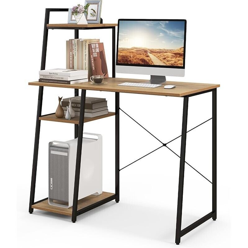 Affordable and Stylish 4-Tier Storage Computer Desk