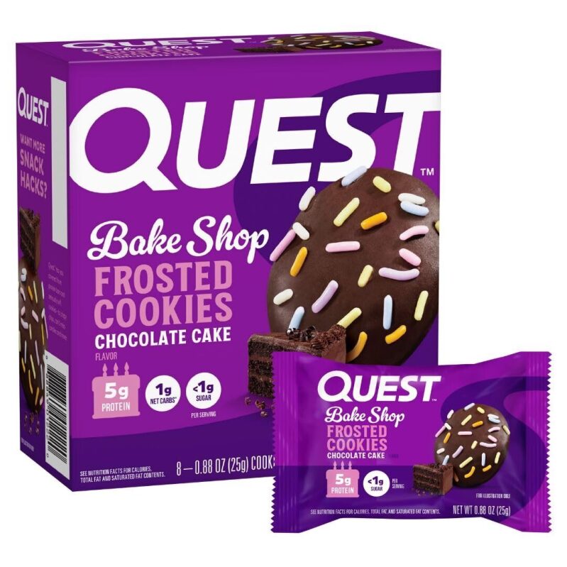 Quest Frosted Protein Cookies, Chocolate Cake - Healthy Indulgence