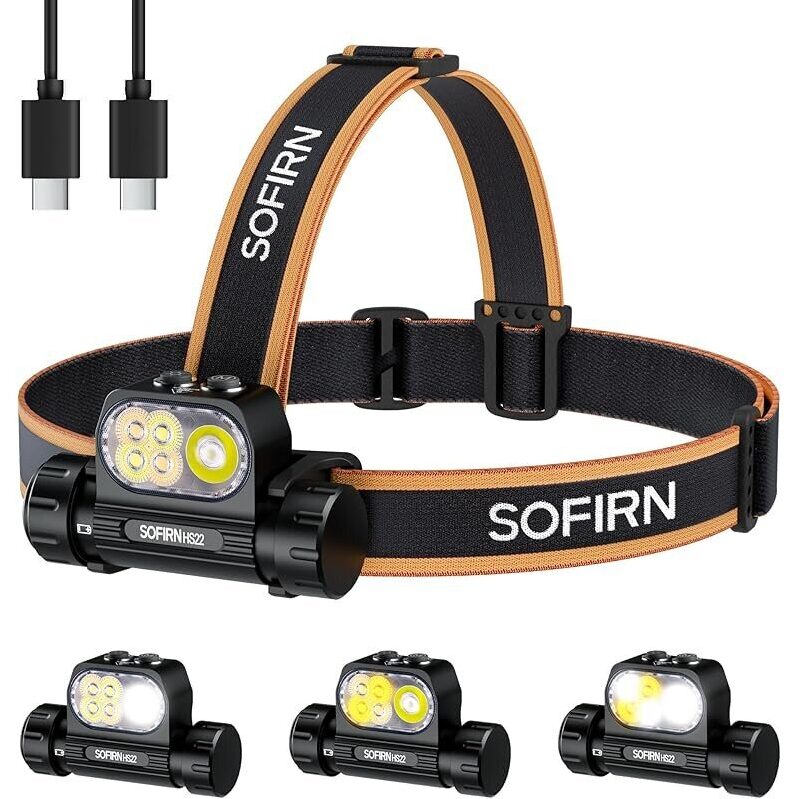 Sofirn HS22 Rechargeable Headlamp: 2500 Lumen, 400 Hours Battery Life