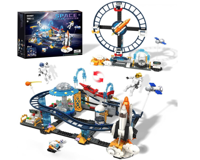 Space Roller Coaster Building Block Set: Ultimate Space Adventure