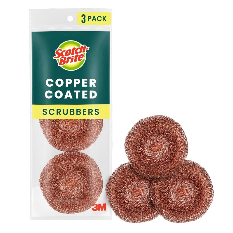 3pk Scotch-Brite Copper Coated Metal Scrubbing Pads