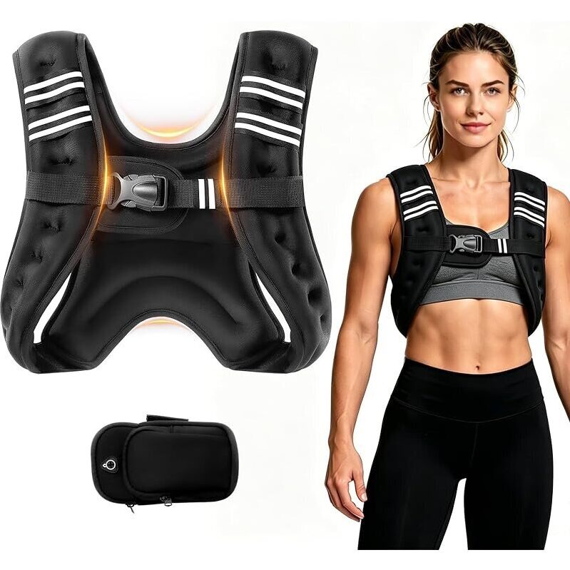 Robore Adjustable Weighted Vest with Reflective Stripe - Boost Your Fitness Gains