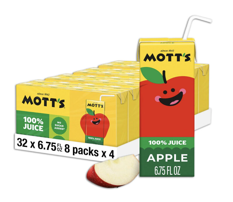 Mott's 100% Apple Juice 32 Pack - Prime Free Shipping Deal