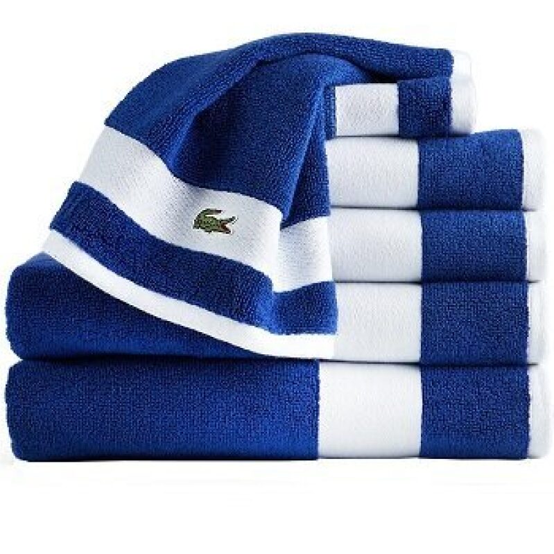 Lacoste Crocodile Luxury Cotton Towels 6-Piece Set on Sale
