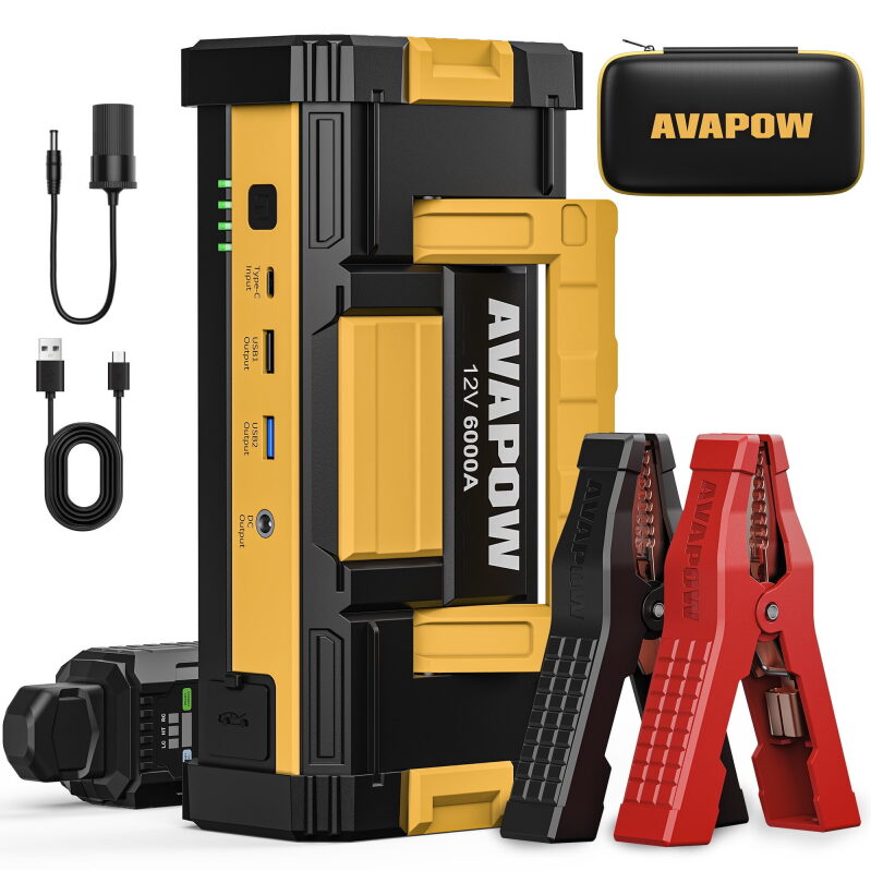 AVAPOW 6000A Car Battery Jump Starter, Portable Car Jump Starter