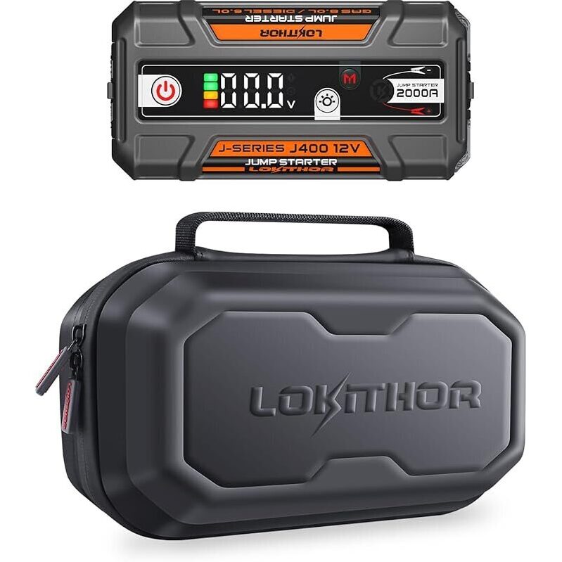 LOKITHOR J400O 2000A Jump Starter: Reliable Car Battery Booster Pack