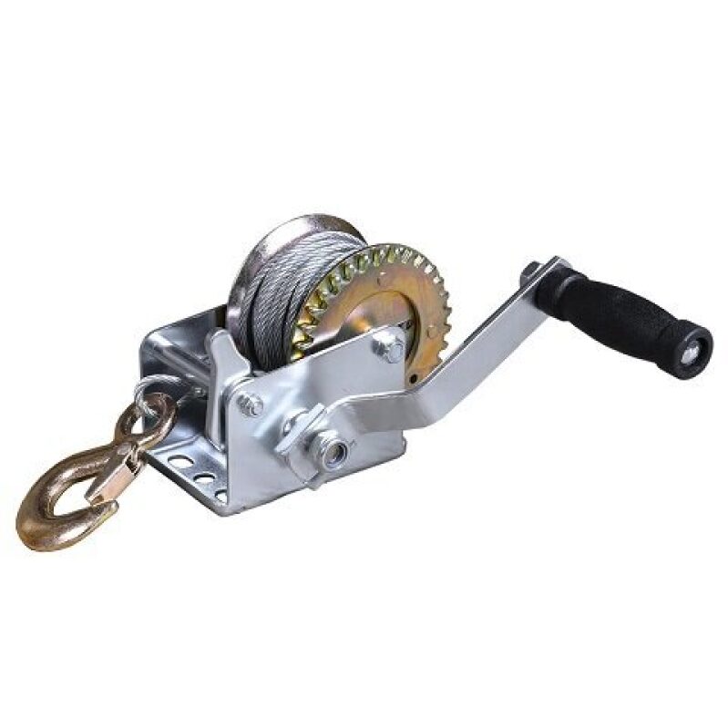 Big RED ATRT1061CRR Manual Hand Crank Winch - 26.3 ft Cable, 600 lbs Capacity