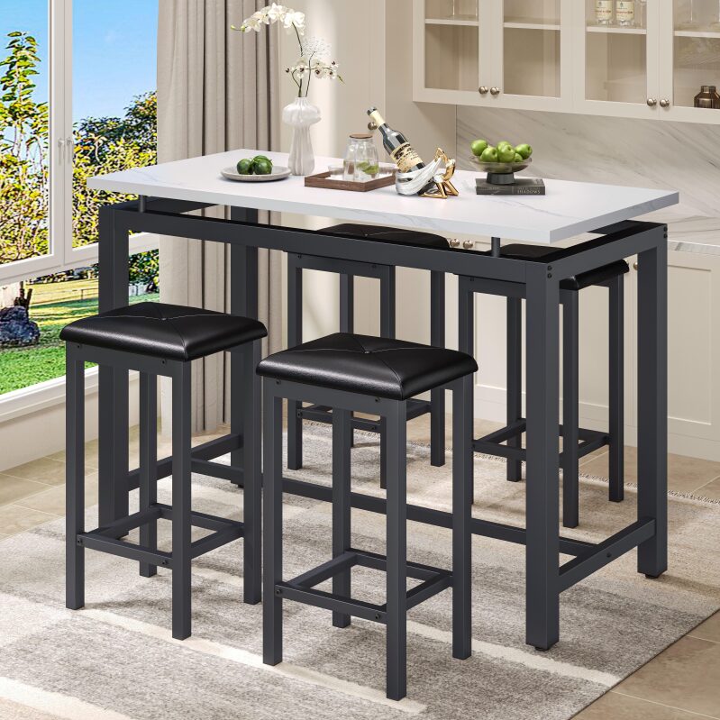 Counter Height Table Set of 5: Ultimate Space-Saving Dining Solution