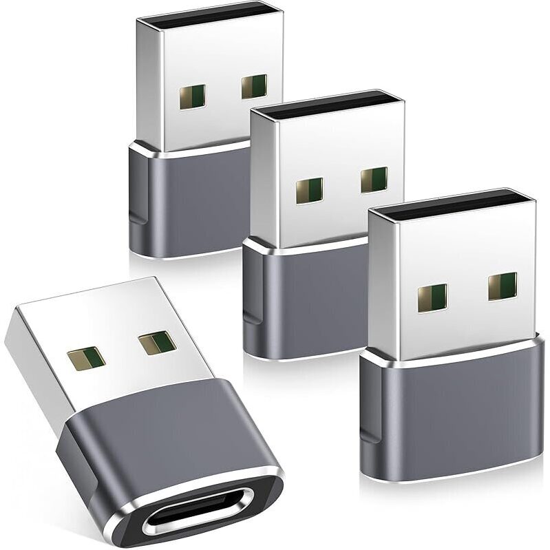 4-Pack Basesailor USB C to USB A Adapter - Reliable Connectivity