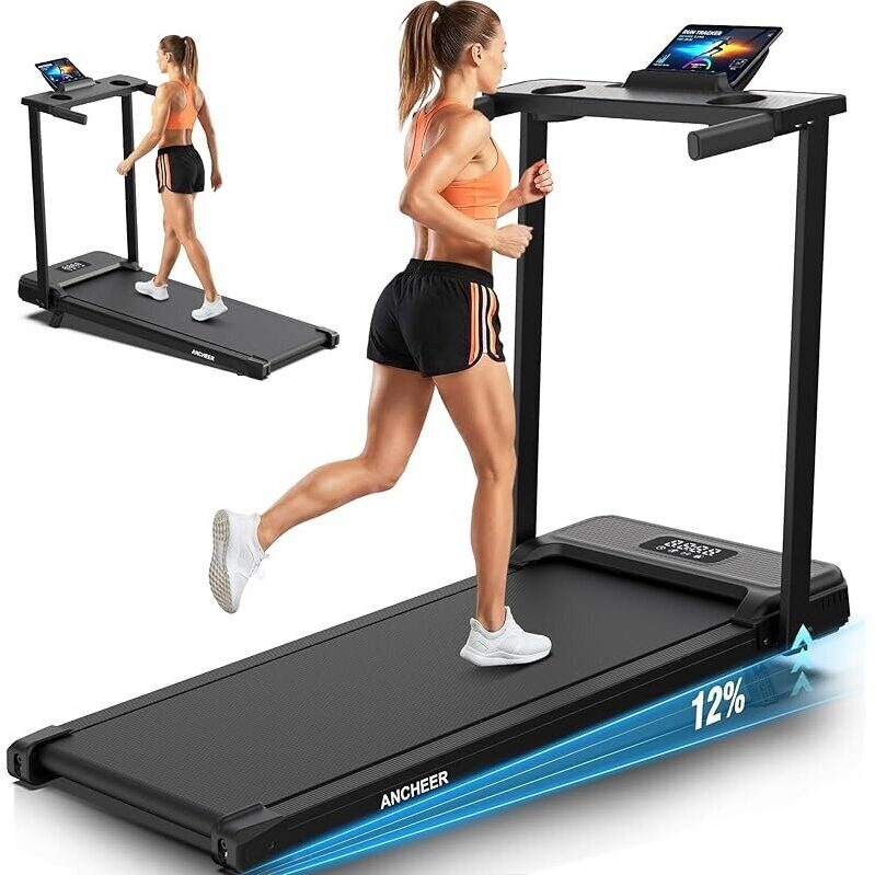 Powerful 3.5HP Incline Treadmill with Desk, Handle Bar - Home Fitness Essential