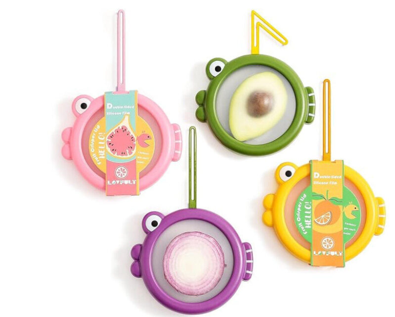 Creative Silicone Fruit and Vegetable Fresh-Keeping Boxes, 4-Piece Set