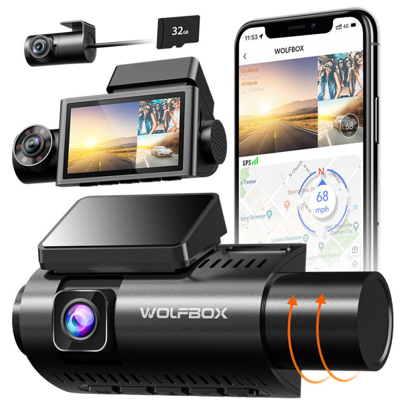 WolfBox 3 Channel 4K Dash Cam - Comprehensive Vehicle Surveillance