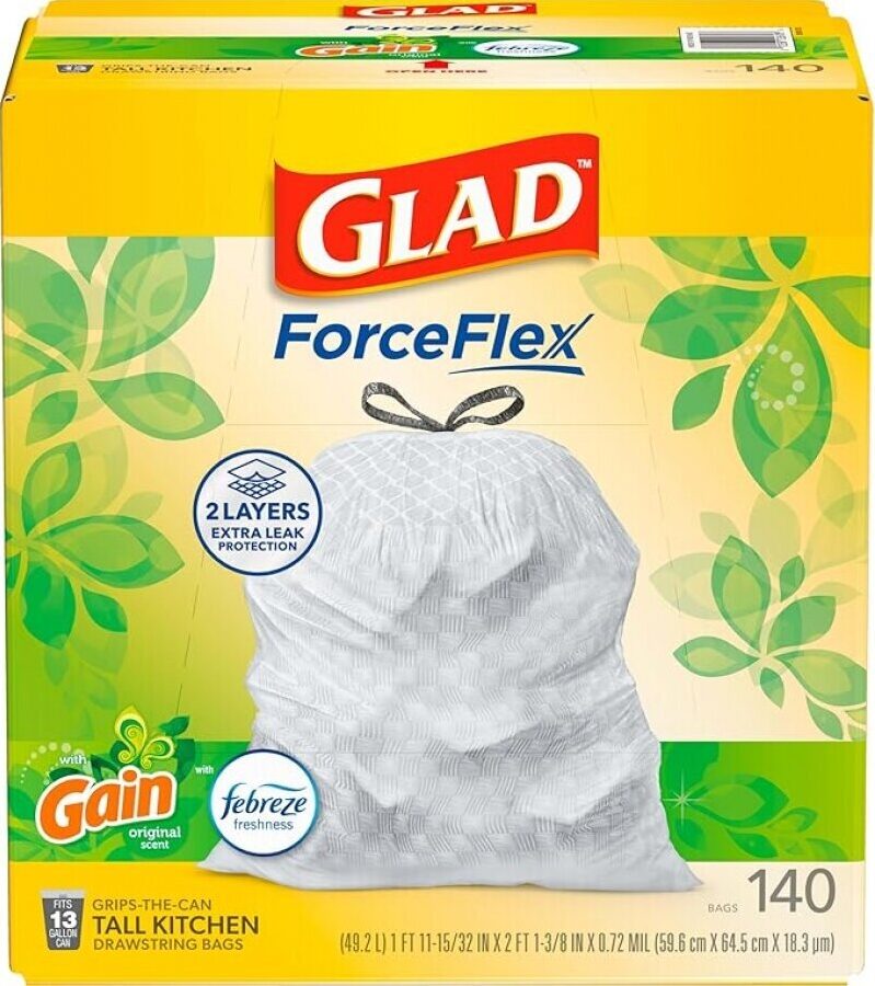 Glad ForceFlex Tall Kitchen Trash Bags - Affordable, Durable, and Convenient