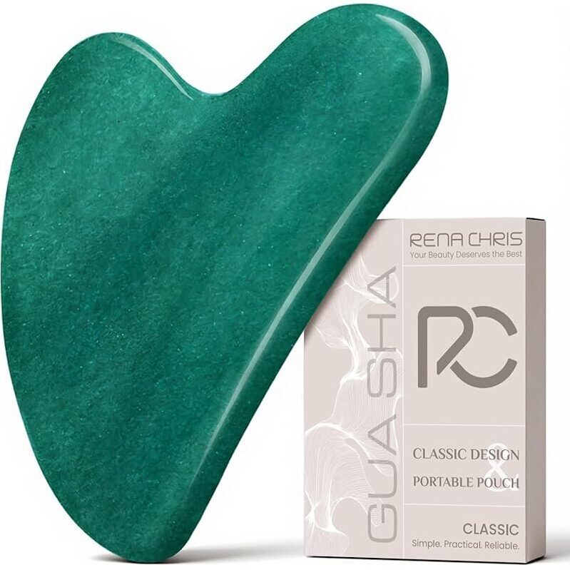 Rena Chris Jade Stone Gua Sha Facial Massager