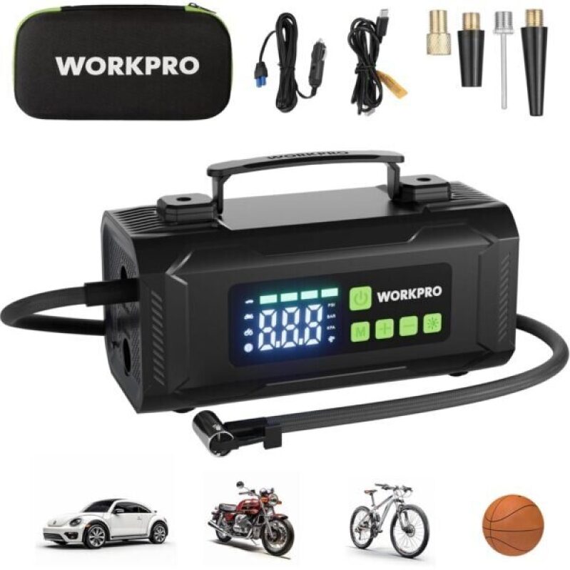 High-Performance WORKPRO Tire Inflator: Boost Your Vehicle's Efficiency