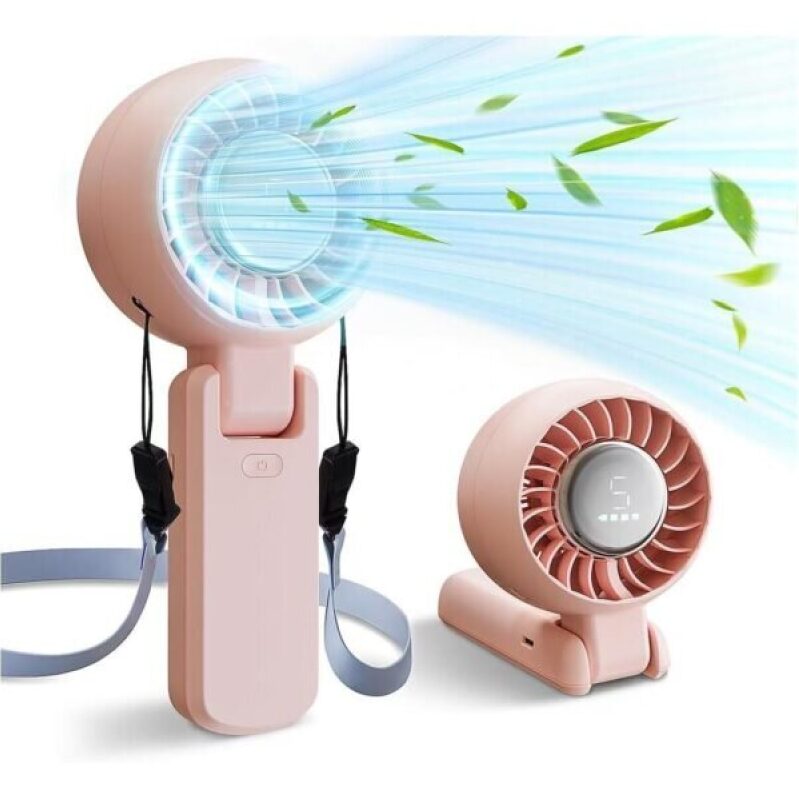 ZOZOO Portable Fan: 74% Off - USB Rechargeable 5 Speed Folding Handheld Fan