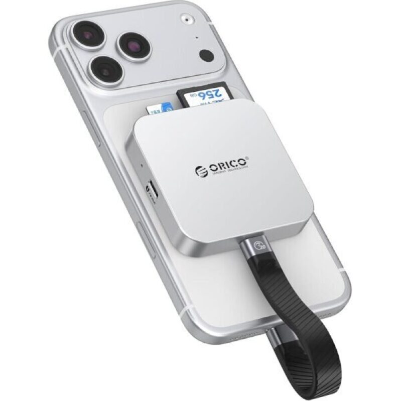 ORICO Ultra-Thin Magnetic SD Card Reader for iPhone 17/16/15 Series/iPad/MacBook