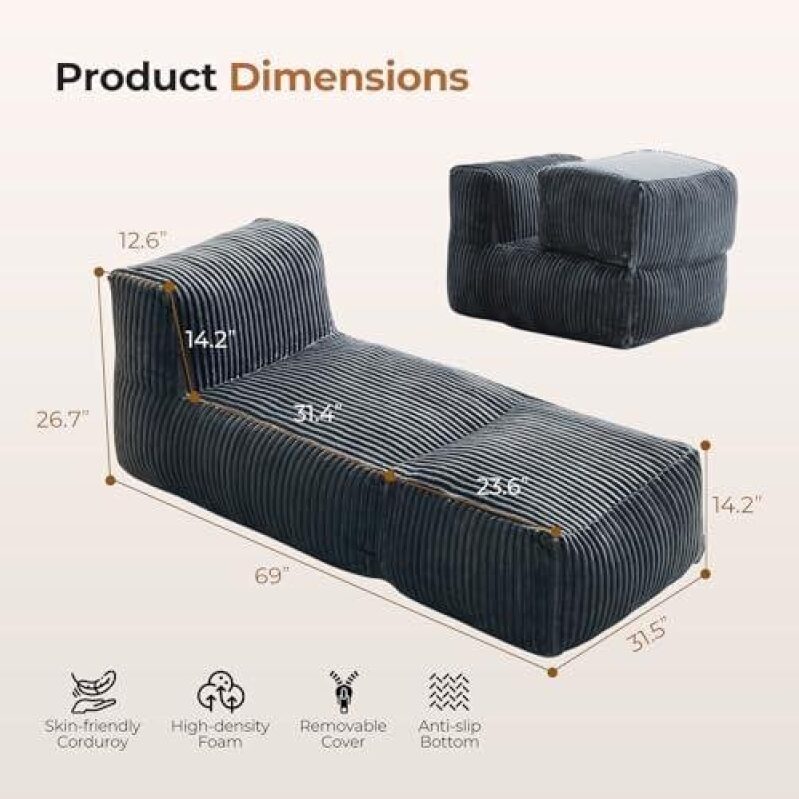 Lazy Bones Boneless Sofa - 50% Discount