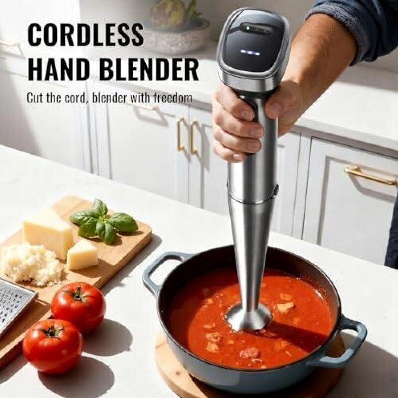 Cordless Hand Blender - 50% OFF, Blend Anywhere with Ease
