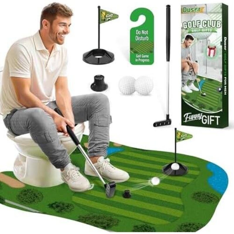 Dusor Toilet Golf Set - Perfect Golf Club Gift for Men