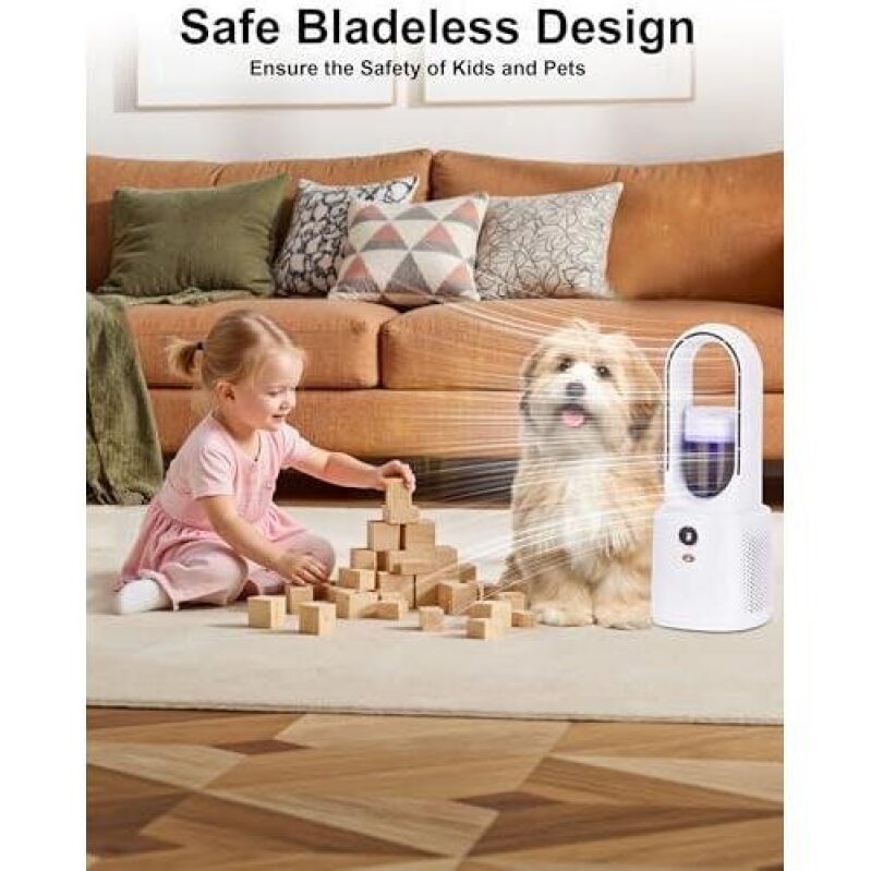 Bladeless Desk Fan with 50% Discount - Safe for Kids and Pets