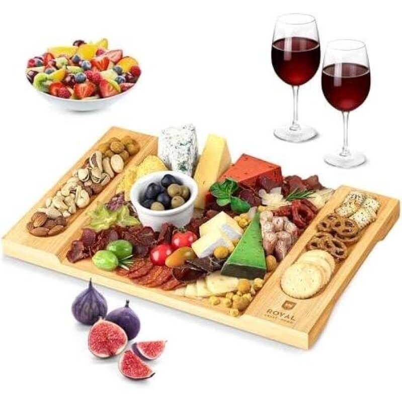 Elevate Your Gatherings with the Royal Gourmet Bamboo Charcuterie Board