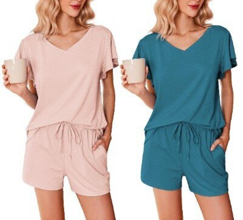 Ekouaer Women's 2-Piece Pajama Set - Comfortable and Stylish Sleepwear