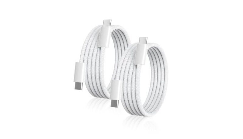 USB C to USB C Cable, 2Pack 6FT Type C Charger, Fast Charging Cord for iPhone 17/16 Pro Max/Samsung S23/MacBook Air