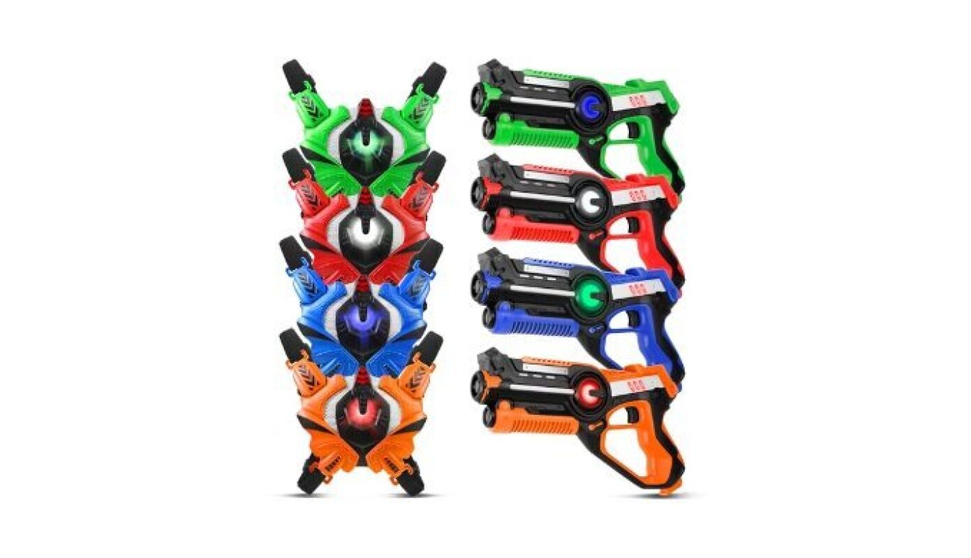 Stlloys Laser Tag Guns Set of 4 with Vests - Fun Infrared Laser Tag Game for Kids