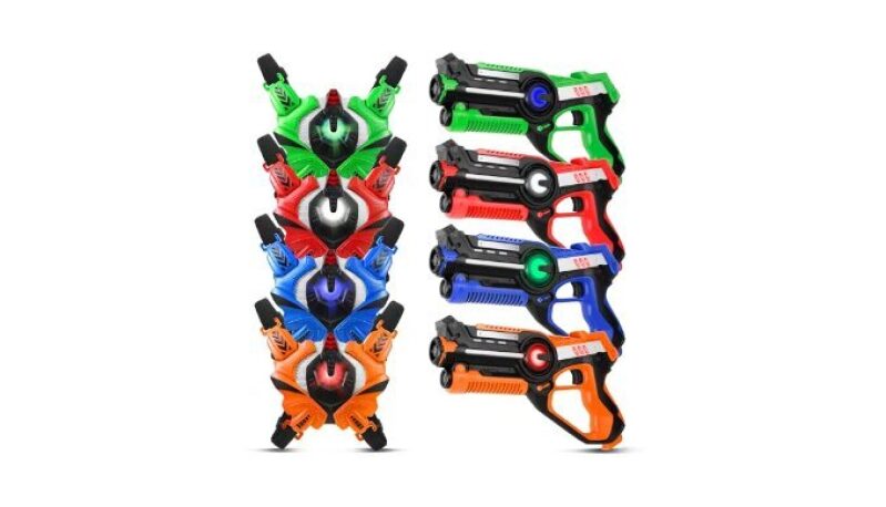 Stlloys Laser Tag Guns Set of 4 with Vests - Fun Infrared Laser Tag Game for Kids