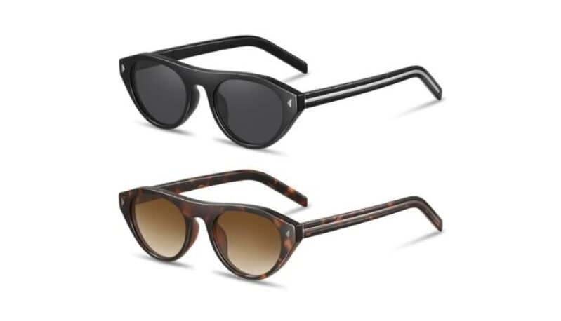 YMRFW Retro Oval Sunglasses for Women Men - Trendy UV Protection Shades