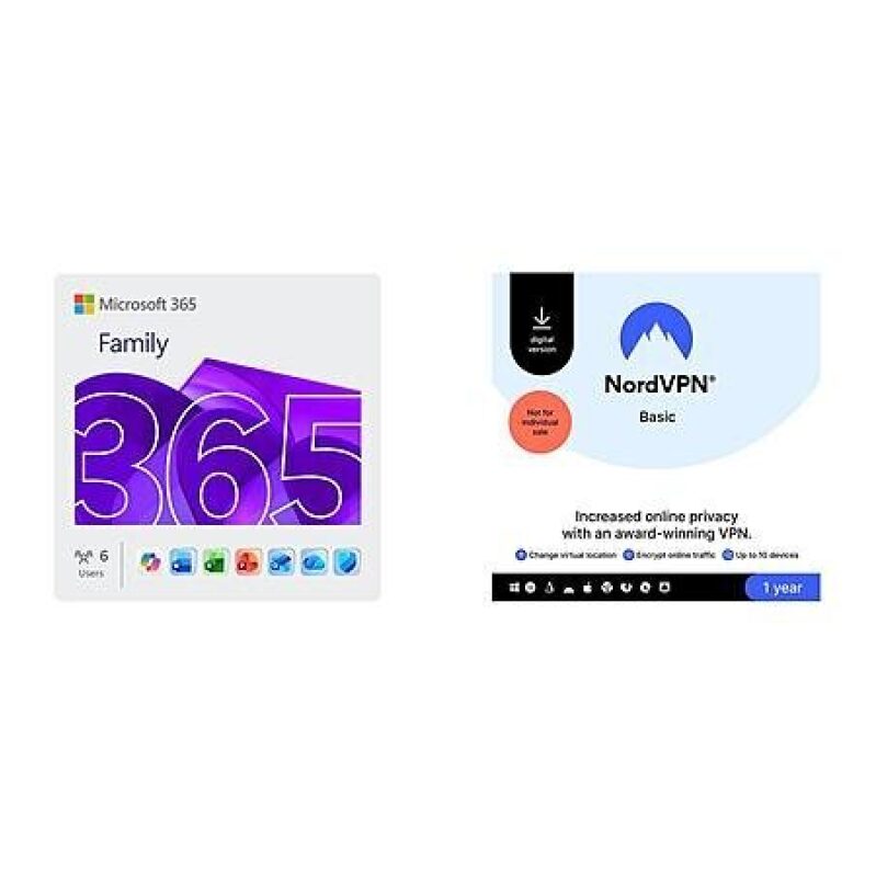 Microsoft 365 Family + NordVPN: Ultimate Productivity & Privacy Bundle