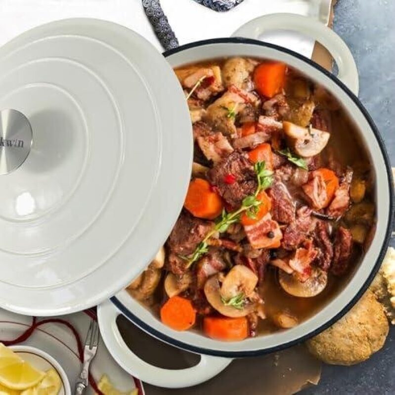 Le Creuset Enameled Cast Iron Dutch Oven - 5 Quart - Heavy Duty