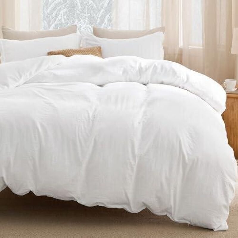 Elevate Your Sleep with 55% Off White Washable Bedding Set