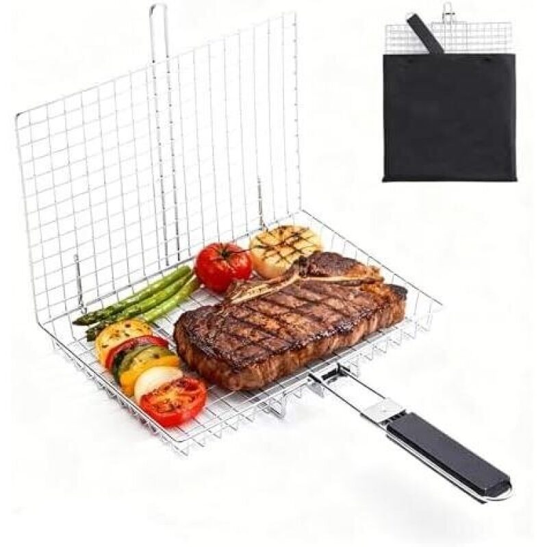 50% Off BBQ Fish Grill Basket - Perfect for Outdoor Cooking