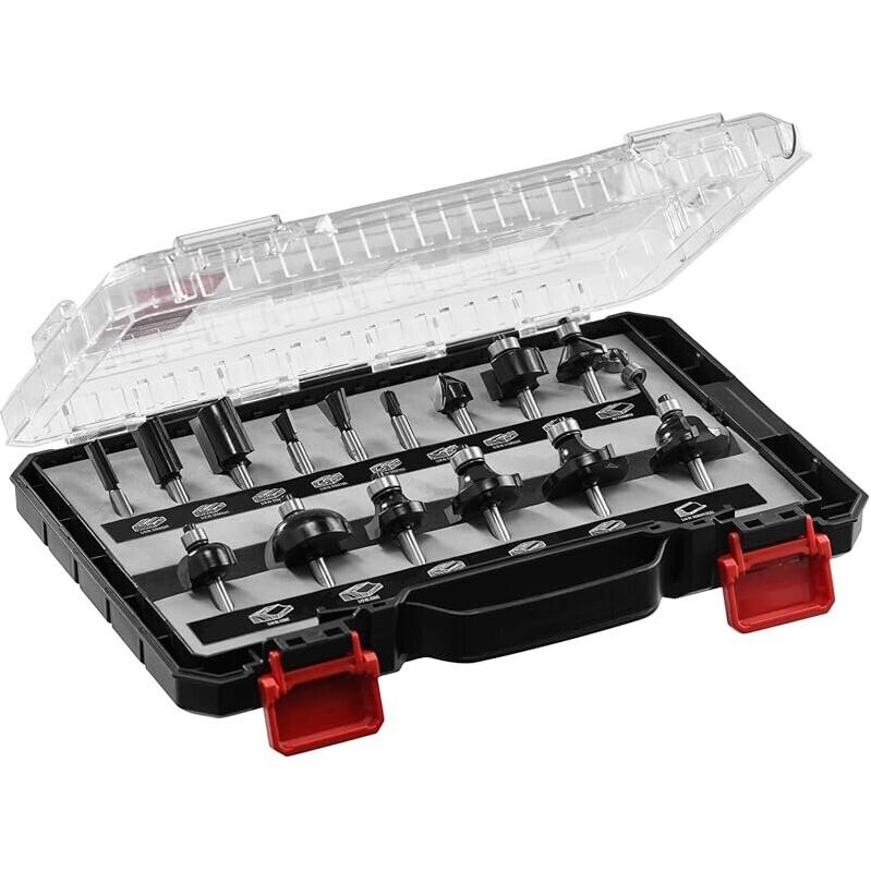 SKIL 15 Pc. Carbide-Tipped Router Bit Set - Precision and Durability