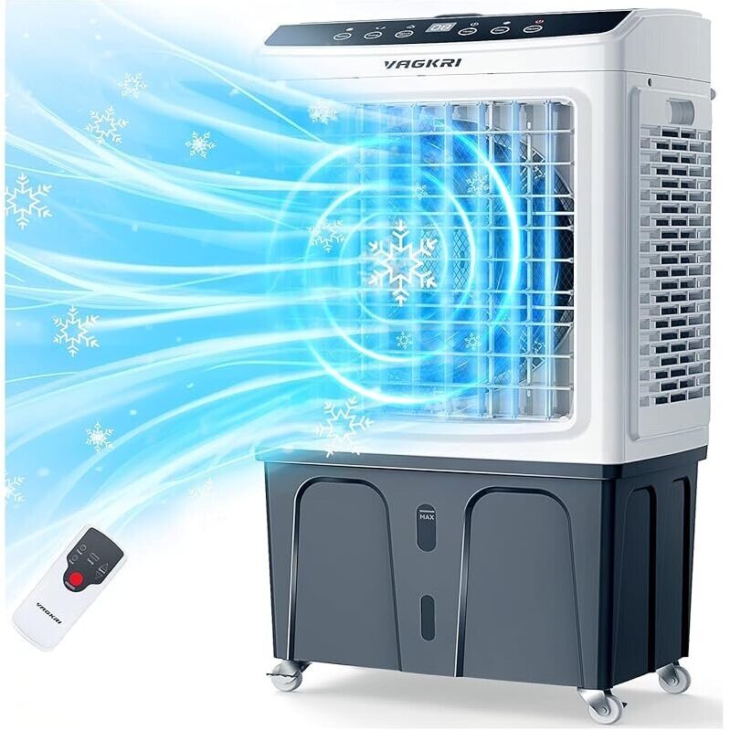VAGKRI 2800CFM Oscillating Evaporative Air Cooler - Efficient and Versatile Cooling