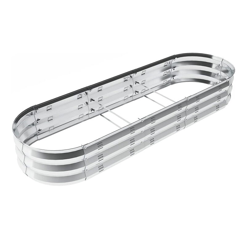 Sturdy Raised Garden Bed - Galvanized Metal Planter Box