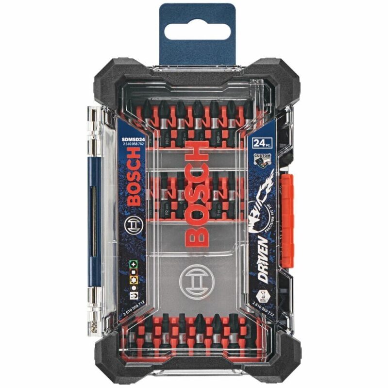 Bosch Screwdriving Bits Custom Case System Set, 24 Pieces - Ultimate Durability & Precision