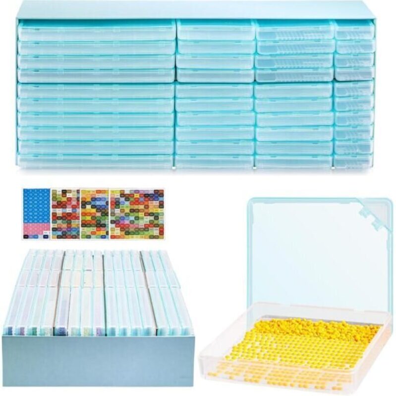 60 PCS Diamond Art Storage Trays - Ideal for Organizing Diamond Mosaic Supplies