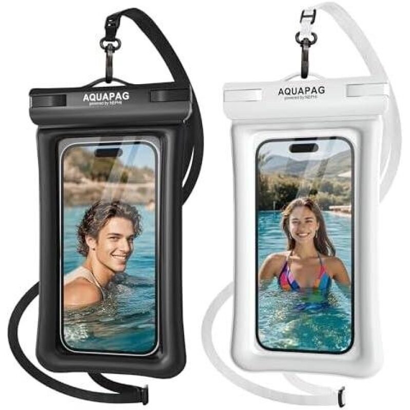 NEPHI IP68 Waterproof Phone Pouch 2 Pack - Up to 7.0