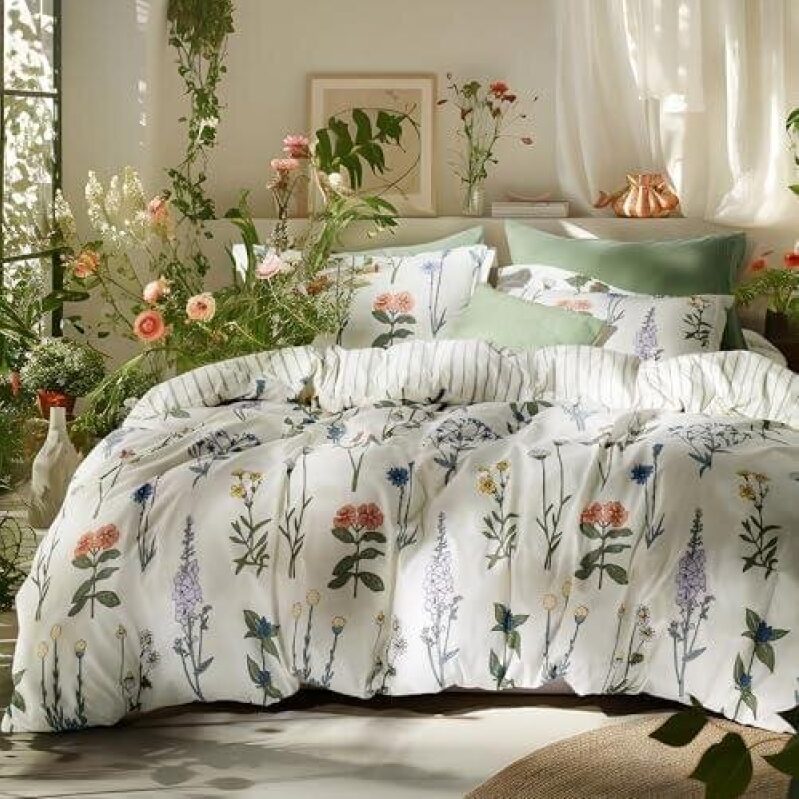 Double-Sided Floral Bedding Set with 27% Discount