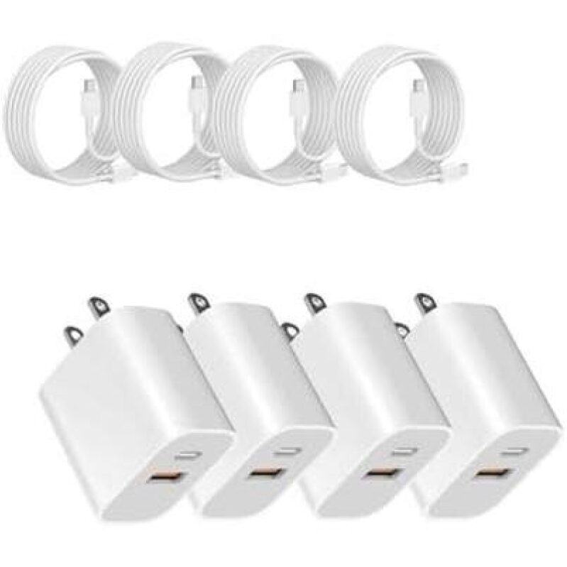 Double USB Charging Heads with C to C Cables - 50% Discount