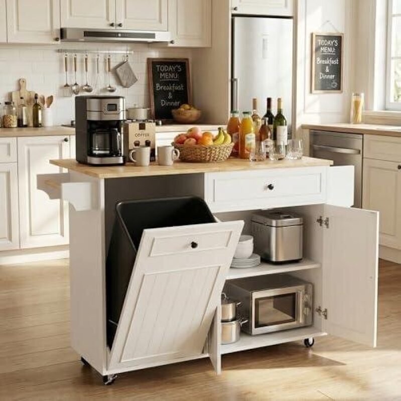 Mobile Kitchen Island with Power Outlet - 40% Off