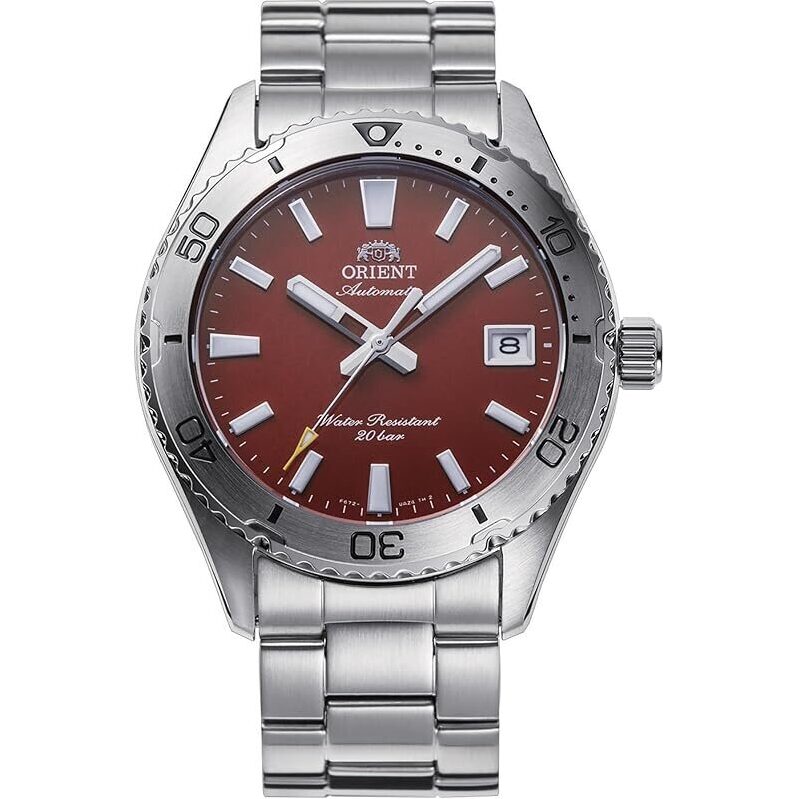 Orient Sports Mako Automatic Red Dial Men's Watch - Timeless Elegance