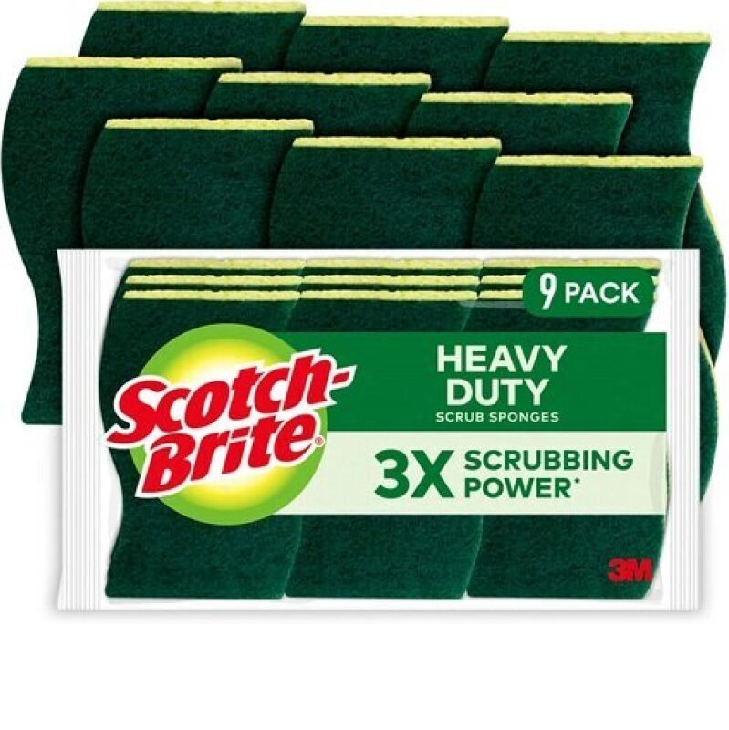 Scotch-Brite Heavy Duty Scrub Sponges, 9 Pack - Only $8.11